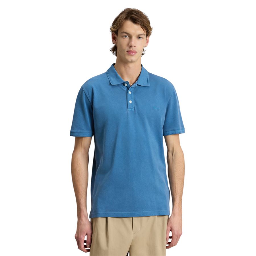 Polo Mackinack tinta in capo in piqué di cotone elasticizzato da uomo Woolrich | CFWOPO00653115